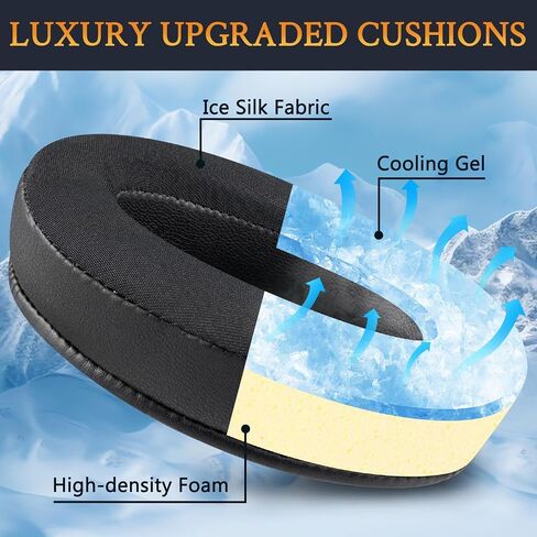 SOULWIT Cooling Gel Earpads Cushions Replacement for Sony WH-XB910 XB910N Extra Bass Noise Cancelling Headphones, for Sony WHXB910N Wireless Headset, Ear Pads with Noise Isolation Foam - Black in Saudi Arabia