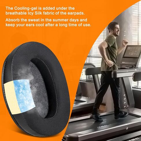 SOULWIT Cooling Gel Earpads Cushions Replacement for Sony WH-XB910 XB910N Extra Bass Noise Cancelling Headphones, for Sony WHXB910N Wireless Headset, Ear Pads with Noise Isolation Foam - Black in Saudi Arabia