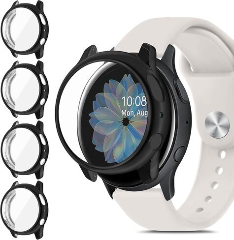 واقي شاشة Meliya مكون من 4 قطع لساعة Samsung Galaxy Watch Active 2 40 مم 44 مم، غطاء حماية شامل من مادة TPU لملحقات غطاء ممتص الصدمات لساعة Samsung Galaxy Watch Active 2 in Saudi Arabia