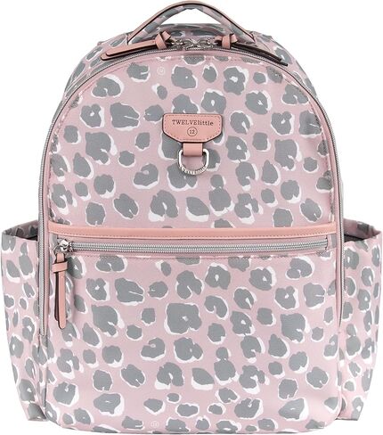 حقيبة ظهر TWELVElittle Midi Go للحفاضات مع وسادة تغيير الحفاضات، حقيبة ظهر للحفاضات للأمهات أو الآباء مع جيوب معزولة بألوان مخططة in Kuwait