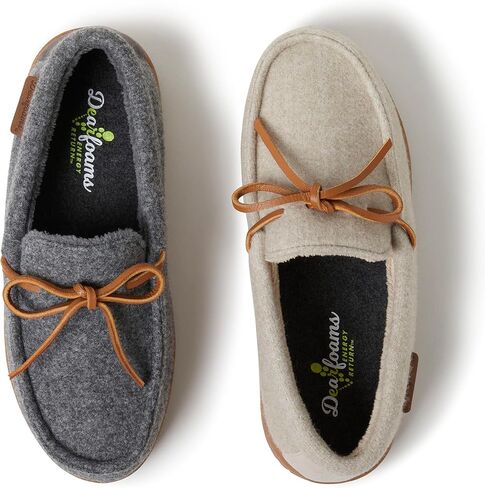 Dearfoams womens Wilmington Genuine Suede Energy Return Moc in Saudi Arabia