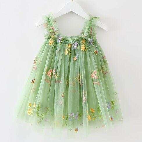 Baby Girls Tutu Dress Summer Sleeveless Embroidery Tulle Dresses Size 6M-5T in Kuwait