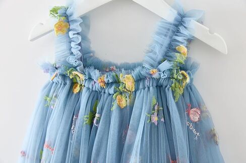 Baby Girls Tutu Dress Summer Sleeveless Embroidery Tulle Dresses Size 6M-5T in Saudi Arabia