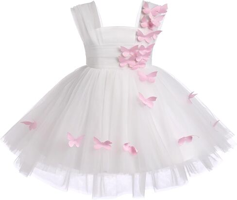 Toddler Baby Flower Girls Sequins Bowknot High Low Tutu Dress Petal Lace Princess Pageant Wedding Birthday Party Dress in Saudi Arabia