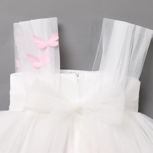 Toddler Baby Flower Girls Sequins Bowknot High Low Tutu Dress Petal Lace Princess Pageant Wedding Birthday Party Dress in Saudi Arabia