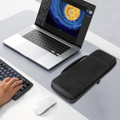 Linkidea Hard Travel Case for Compact 65% Keyboard Knob, Computer 68 Key Wireless/Wired Keyboard Carrying Storage Box Bag, Compatible with Keychron Q2 V2 Corsair K65 PRO ASUS ROG Falchion NX 65% in Saudi Arabia