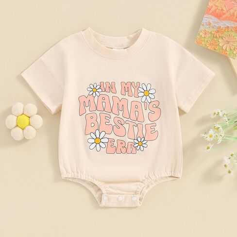 Newborn Baby Girl Summer Romper Clothes Letter&Flower Print Short Sleeve Jumpsuit Bodysuits Infant Outfits in Saudi Arabia