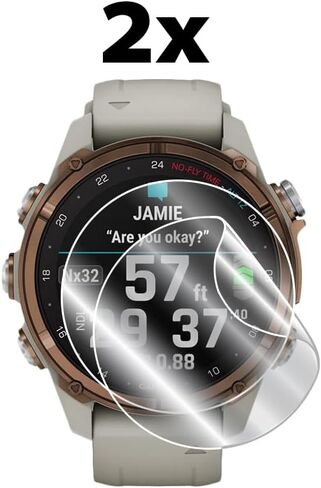 IPG for Garmin Descent™ Mk3 - Mk3i (Case Dimention:43 mm) Hydrogel Screen Protector (2 Units) Invisible HD Clear Film Anti Scratch Guard-Smooth/Self-Healing/Bubble for Mk3 43 in Saudi Arabia