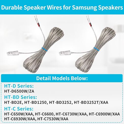 كابلات سلك مكبر الصوت AH81-02137A لأجهزة Samsung HT-BD2E HT-BD3252 HT-C6600 HT-C6930W/XAA HT-D6500W/ZA نظام الصوت مكبرات الصوت الخلفية أسلاك مكبر الصوت مع مقاطع كابل مكبر الصوت in Kuwait