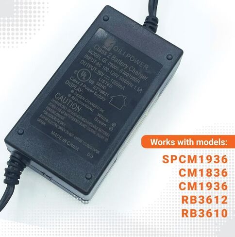 شاحن بطارية بديل 36 فولت، متوافق مع بلاك ديكر للطراز ETPCA-P360080U 90547460/90604959، يناسب موديلات جزازة العشب SPCM1936 CM1836 CM1936 RB3612 RB3610 in Saudi Arabia
