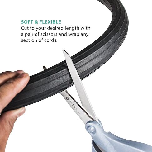 UTW-FCW12-BK 12-Feet Flexi Cable Wrap, Black in Saudi Arabia