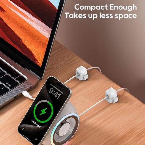 3Pack Cable Clips, JIYHF Cord Organizer for Desk, Wire Organizer, Phone USB Charger Holder, Management Wall Car Desktop Nightstand(Black) in Saudi Arabia