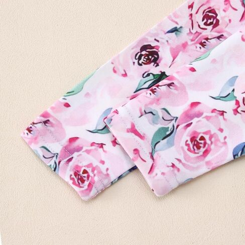 Newborn Infant Baby Girl Long Sleeve Romper Little Sister Onesie Cute Wildflower Floral Bodysuit Fall Winter Outfit in Saudi Arabia
