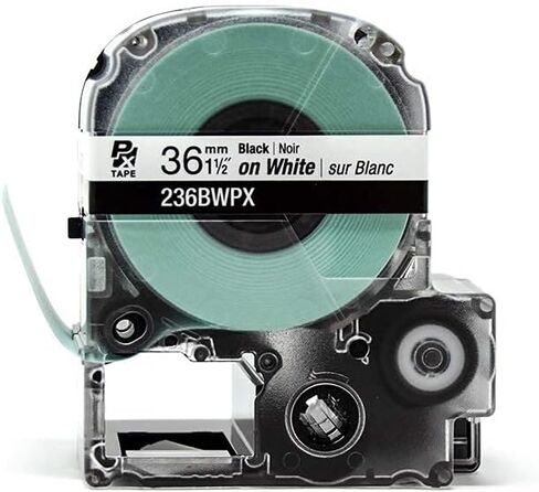 Epson LABELWORKS 236BBPX PET (Polyester) Tape Cartridge - Black on Blue Label Maker Tape - 1.5" (36MM) Wide, 30' in Saudi Arabia