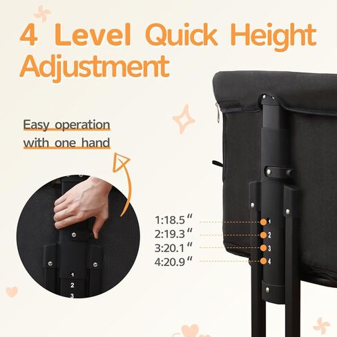 Baby Bassinet, Playpen for Baby, 3 in 1 Bedside Bassinet with Quickly Adjustable Height,Mosquito Net, Easy Folding Portable Bedside Sleeper for Infant Newborn in Saudi Arabia