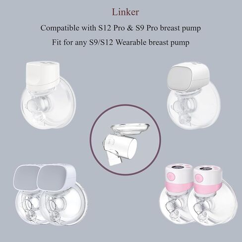 رابط متوافق مع كوب مضخة الثدي الأصلي Momcozy S12 Pro/S9 Pro الذي يمكن ارتداؤه بدون استخدام اليدين، ملحقات بديلة لمضخة الثدي S9/S10/12، عبوة واحدة in Kuwait