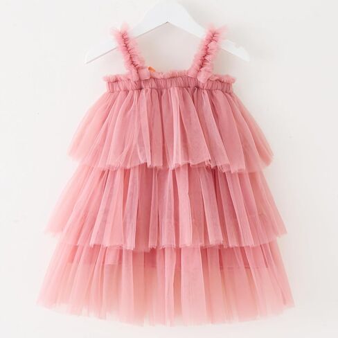 Toddler Girls Triple Layer Cake Dress Summer Tulle Tutu Dresses Size 6M-5T in Kuwait