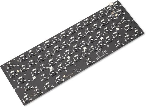 KPREPUBLIC bm60rgb bm60 poker rgb 60% gh60 لوحة مفاتيح ميكانيكية مخصصة قابلة للتبديل السريع برنامج PCB qmk مفتاح rgb كامل underglow type c (BM Poker PCB فقط x1) in Saudi Arabia