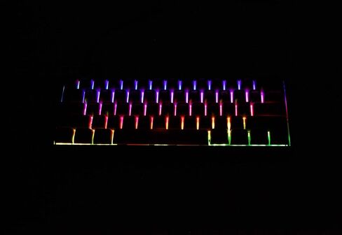 KPREPUBLIC bm60rgb bm60 poker rgb 60% gh60 لوحة مفاتيح ميكانيكية مخصصة قابلة للتبديل السريع برنامج PCB qmk مفتاح rgb كامل underglow type c (BM Poker PCB فقط x1) in Saudi Arabia