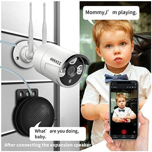 OOSSXX 4pcs Extended Speaker,Fit Wireless 3MP Camera and POE Camera in Saudi Arabia