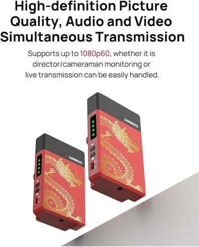 Shimbol TP Mini نظام نقل الفيديو اللاسلكي HDMI جهاز إرسال واستقبال 600FT نطاق نقل 0.07S تصميم حلقة HDMI منخفضة الكمون in Kuwait