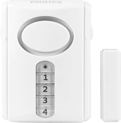 Philips Personal Security Keypad Door Alarm, Window and Door Alarm, DIY Home Protection, Burglar Alert, Wireless, Chime/Alarm, Easy Installation, Ideal for Home, Apartment, and More, LRM3120K/27 in Saudi Arabia