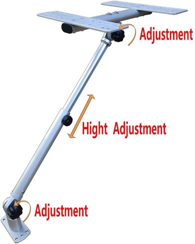 Brocraft Double Face Marine Electronic Mount, Fish Finder Bracket, Anodized Aluminum Swivel Monitor Mount with Adjustable Height in Saudi Arabia