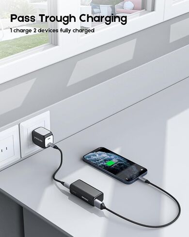 Mini Portable Charger- 5000mah 4.5oz Lightweight Power Bank-Dual Ports PD 20w Fast-Charging Battery Pack Compatible with iPhone,ipad,Samsung,Android,Aipods,and More. in Saudi Arabia