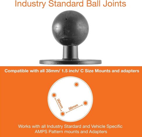 iBOLT 38mm / 1.5 inch Ball Composite AMPS Adapter Plate for Industry Standard Dual Ball Socket mounting arms in Saudi Arabia