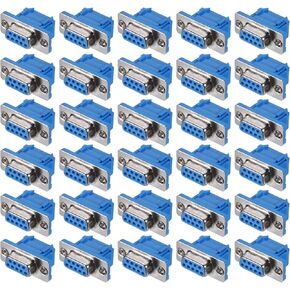 uxcell D-sub Connector DB9 Female Socket 9-pin Female Serial Port Terminal Breakout for Mechanical Equipment CNC Computers Pack of 30