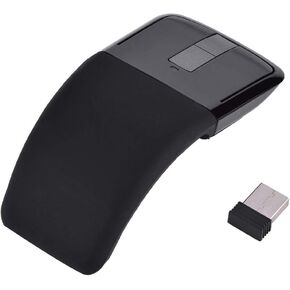 Foldable Wireless Touch Mouse, Arc Touch Mouse Mice with 143 Receiver for PC Laptop Smart TV, Stylish Appearance(Black)