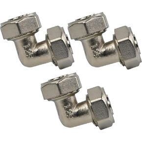 3PK-M8067 3/4 Inch Tubing Double O Ring Elbow Compression Fitting System Compatible with MaxLine