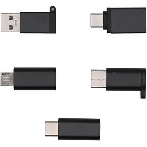 SZFUDIGO USB C Adapter,Type C Adapter,FUDIGO5-Pack High-Speed USB Type C to USB 3.0 Adapter Converter for MacBook, ChromeBook Pixel,Nexus 5X, Samsung Galaxy,More(Black)