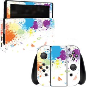 MightySkins Skin Compatible with Nintendo Switch - Splash of Color | Protective, Durable, and Unique Vinyl Decal wrap Cover | Easy to Apply, Remove, and Change Styles | Made in The USA