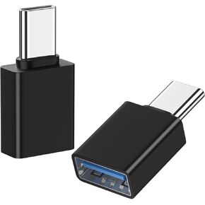 COOYA USB C to USB 3.0 OTG Adapter for iPhone 15 Pro Max 2-Pack USB C Male Extender 10mm Connectors for MacBook Air Samsung S24 Ultra S23 FE S22 A54 Pixel 8 7 6 OnePlus 12 Type-C Tablet Laptop Android