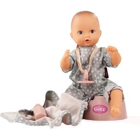 Gotz Aquini 13" Avacado Girl Drink & Wet Bath Baby Doll with Pacifier, Towel and Potty