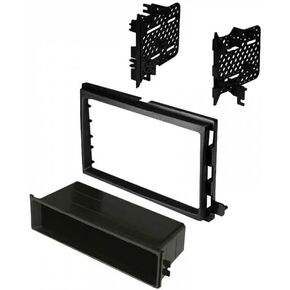 CRUX DKGM-16W OnStar Radio Replacement Interface w/SWC Retention, Video Switcher & Double Din Dash Kit for Select GM LAN-29 Bit SUVs & Trucks w/Nav Radios & w/Bose Amplified & Non-Amplified Systems
