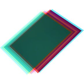 MECCANIXITY Gel Light Filter Multicolor Transparent Correction Lighting Gel Filter 11x8.5 inch Plastic Sheets for Film Photo Video Party Pack of 14