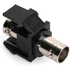 Leviton 41084-BEF BNC QuickPort Adapter, Nickel-Plated, Black