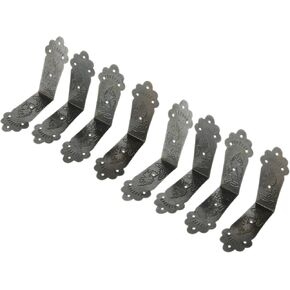 dophee 8Pcs Vintage Metal Decorative Corner Bracket Corner Protector Guards Edge Cover with Mounting Nails for Chest Wooden Case Box