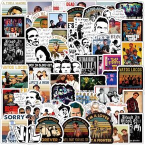 62Pcs Blood in Blood Out Stickers Pack，American TV Series Aesthetics Vinyl Waterproof Decals for Water Bottle, Laptop, Phone, Skateboard, Journaling,Gifts for Kids Teens for Party Supply Decor
