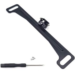 1 PC Car Reversing Camera License Plate Frame Bracket, Waterproof Driving Recorder Rear View Camera License Plate Holder, Screw-Fixed Camera Mounting Base, Universal for Cars Trucks (Black)