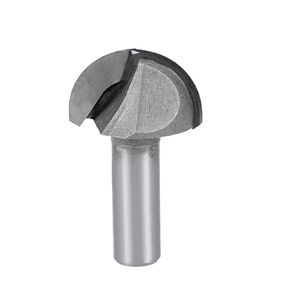 uxcell Router Bit 1/2" Shank 1-3/8" Cutting Dia. Core Box 2 Flutes Carbide for Carpentry Woodworking Milling Cutter Tool