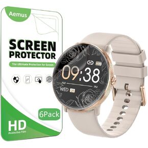 Screen Protector Compatible for SWGOTA S61 Smart Watch 1.39" (6 Pack) Flexible Full Coverage Clear TPU Soft Protective Film