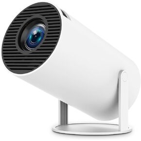 Mini Projector HY300 Pro Wifi 6 BT5.0 With Android 11.0 OS, Automatic Keystone Correction, 180 Degree, 130 Inch Display For Phone/PC/Lap/PS5/Stick, 4K Home Cinema Projector HDMI