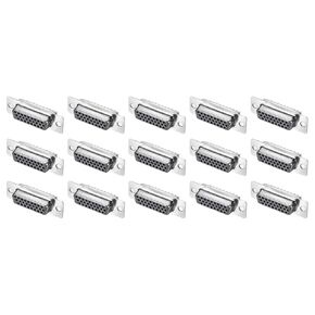 uxcell D-sub Connector DB26 Female Socket 26-pin 3-Row Female Serial Port Terminal Breakout for Mechanical Equipment CNC Computers Pack of 15