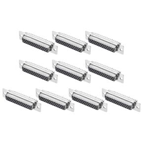 uxcell D-sub Connector DB44 Female Socket 44-pin 3-Row Female Serial Port Terminal Breakout for Mechanical Equipment CNC Computers Pack of 10