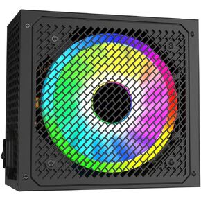 600W Non-Modular ATX Power Supply Protection, Non-Modular ATX Power Supply with 6+2 Pin Connectors, AC100-240V 120mm Silent Fan Gaming PSU Black (5 Years Warranty)