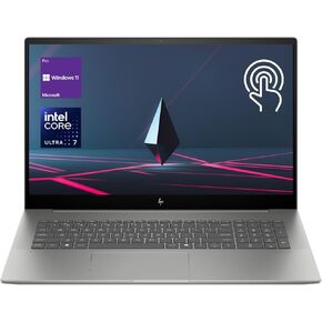 HP Envy Daily Business Laptop, 17.3" FHD Touchscreen, Intel Core Ultra 7 155H, 16GB DDR5 RAM, 1TB SSD, Numeric Keypad, HDMI, Webcam, Backlit Keyboard, Wi-Fi 7, Windows 11 Pro, Grey