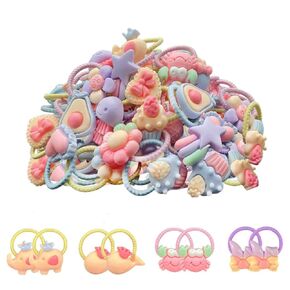 Small Hair Ties for Thin Hair,40 PCS Baby Hair Accessories Candy Finger Hairbands Cute Flower Elastic Rubber Bands for Baby Infants Littler Girls (animals)